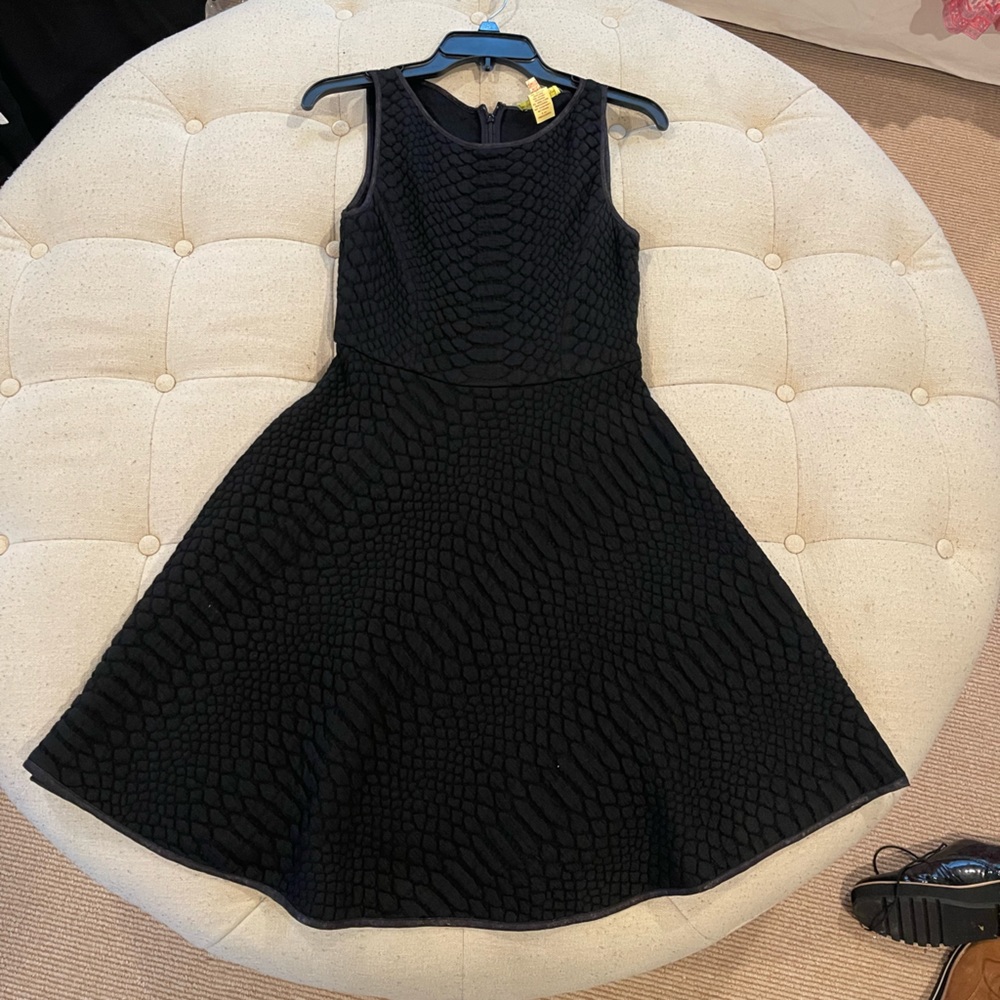 Catherine Malandrino black textured sleeveless A-line dress - Picture 3 of 11